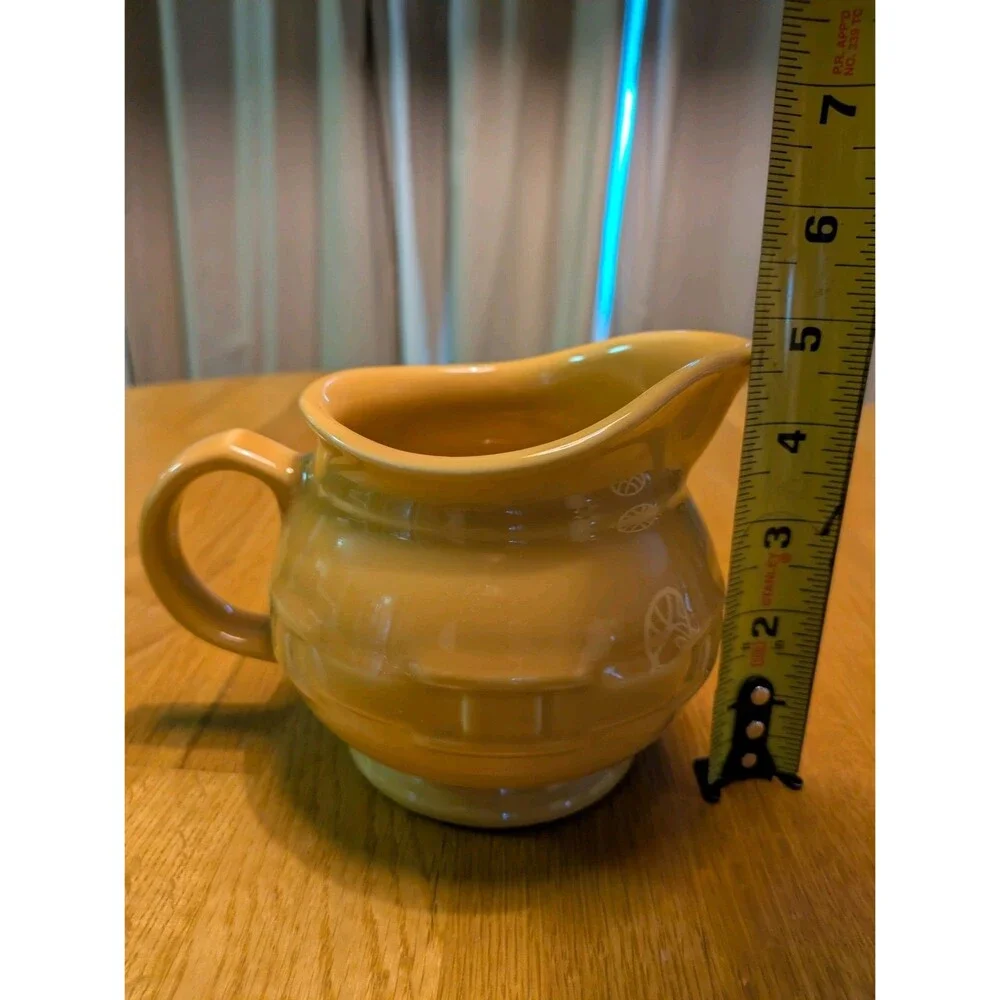 Longaberger Butternut Yellow Sauce Gravy Pitcher Woven Traditions